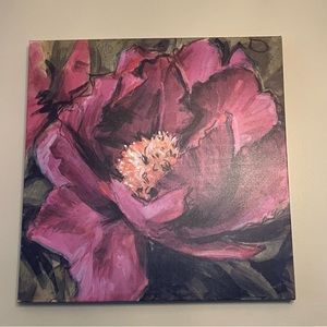 Beautiful colorful magenta and green floral art in an abstract kind of design.